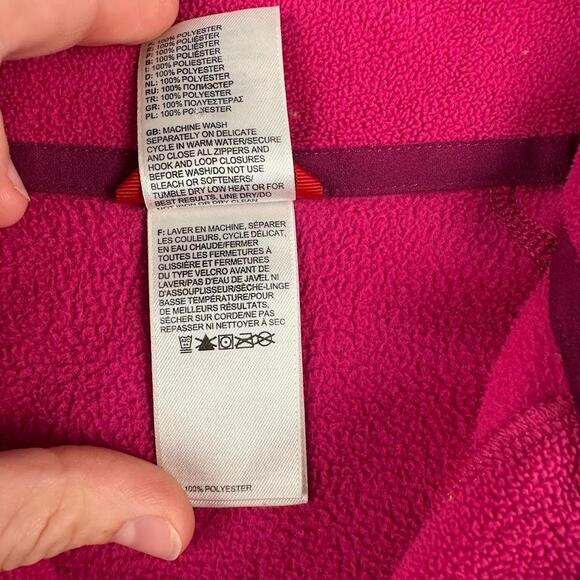 The North Face Women's Pink Quarter Zip Fleece Pullover Size Small Hike Active - Picture 9 of 11